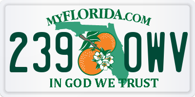 FL license plate 2390WV