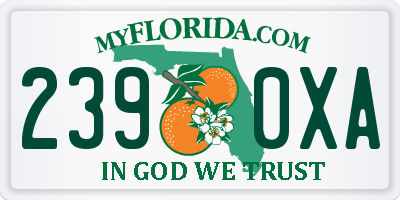 FL license plate 2390XA