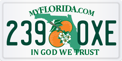 FL license plate 2390XE