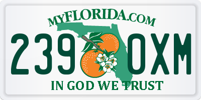 FL license plate 2390XM