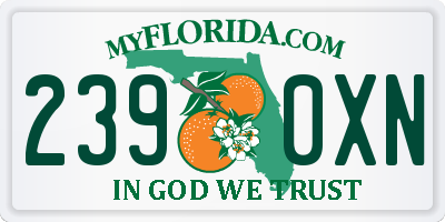 FL license plate 2390XN