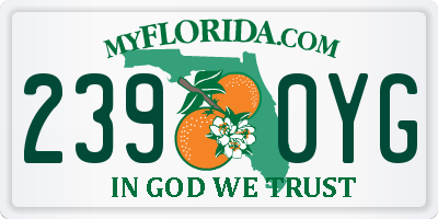 FL license plate 2390YG