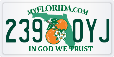 FL license plate 2390YJ