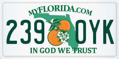 FL license plate 2390YK
