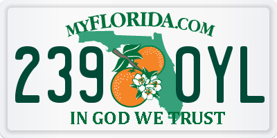 FL license plate 2390YL