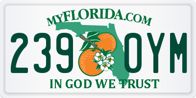 FL license plate 2390YM