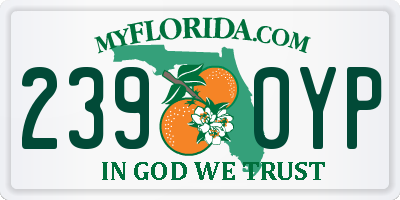 FL license plate 2390YP
