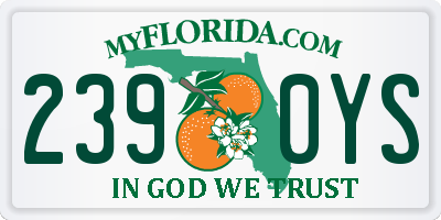 FL license plate 2390YS
