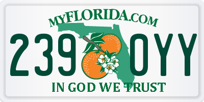 FL license plate 2390YY
