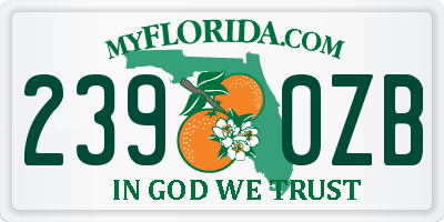 FL license plate 2390ZB