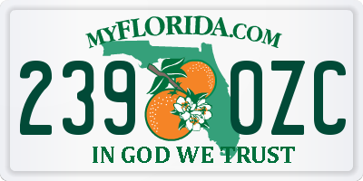 FL license plate 2390ZC