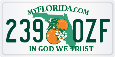 FL license plate 2390ZF