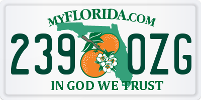 FL license plate 2390ZG