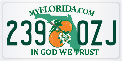 FL license plate 2390ZJ