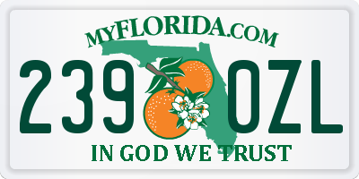 FL license plate 2390ZL