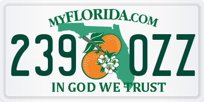 FL license plate 2390ZZ