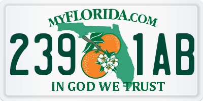 FL license plate 2391AB