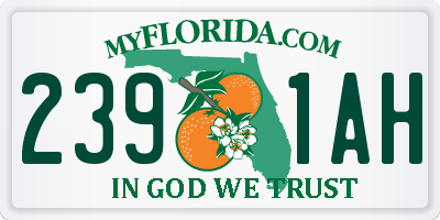 FL license plate 2391AH