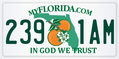 FL license plate 2391AM