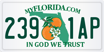 FL license plate 2391AP