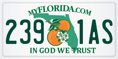FL license plate 2391AS