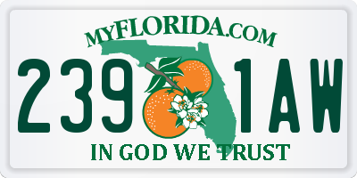 FL license plate 2391AW