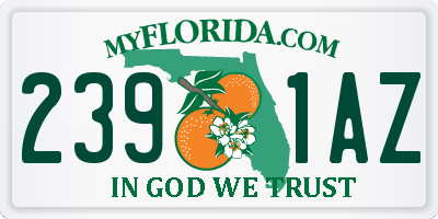 FL license plate 2391AZ