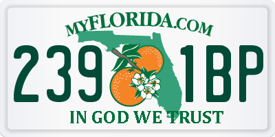 FL license plate 2391BP