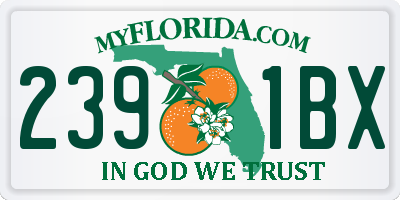 FL license plate 2391BX