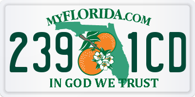 FL license plate 2391CD