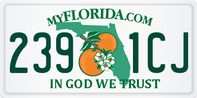 FL license plate 2391CJ