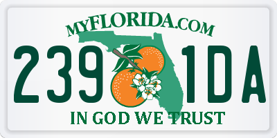 FL license plate 2391DA