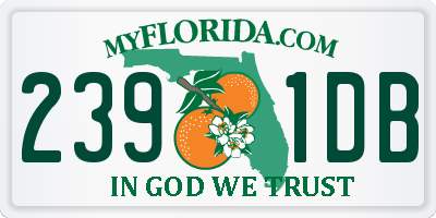 FL license plate 2391DB