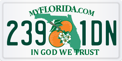 FL license plate 2391DN