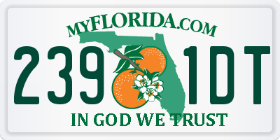 FL license plate 2391DT