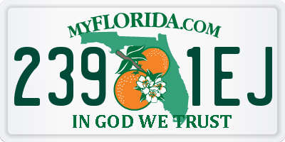 FL license plate 2391EJ