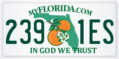 FL license plate 2391ES
