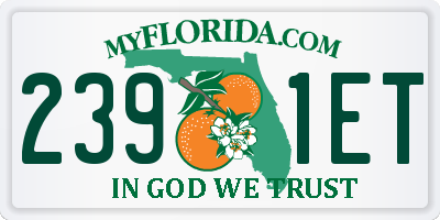 FL license plate 2391ET