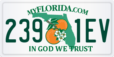 FL license plate 2391EV