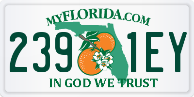 FL license plate 2391EY