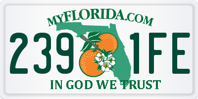 FL license plate 2391FE