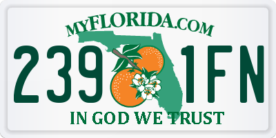 FL license plate 2391FN