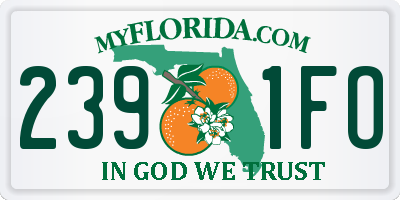 FL license plate 2391FO