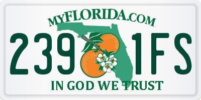 FL license plate 2391FS
