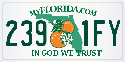 FL license plate 2391FY