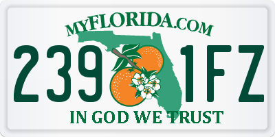 FL license plate 2391FZ