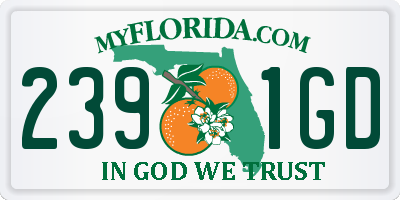 FL license plate 2391GD
