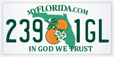 FL license plate 2391GL