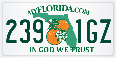 FL license plate 2391GZ