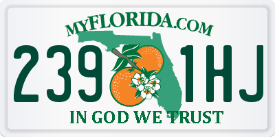 FL license plate 2391HJ